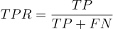 True positive rate formula